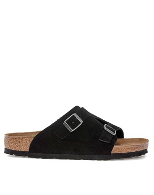 Zürich Suede Leather Sandale - Schwarz